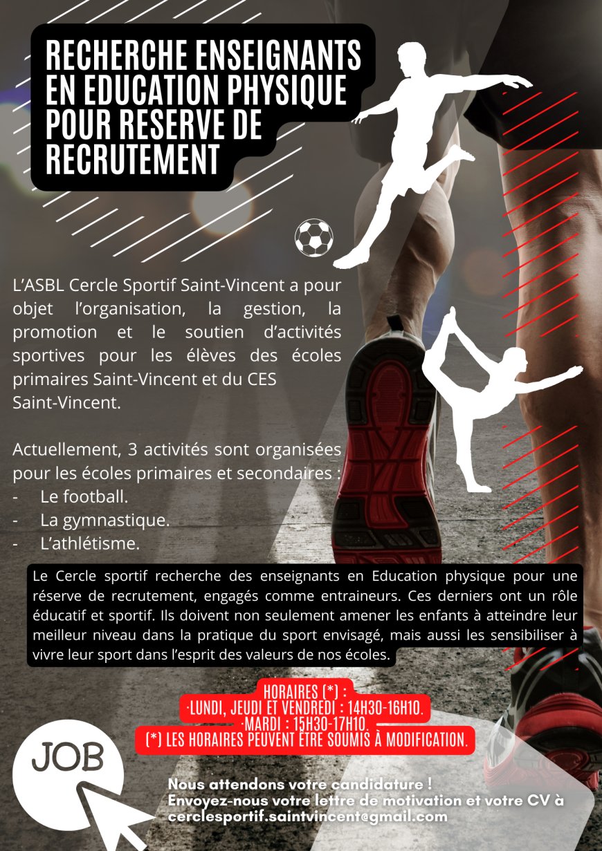 Réserve de recrutement | ASBL Cercle Sportif - Soignies