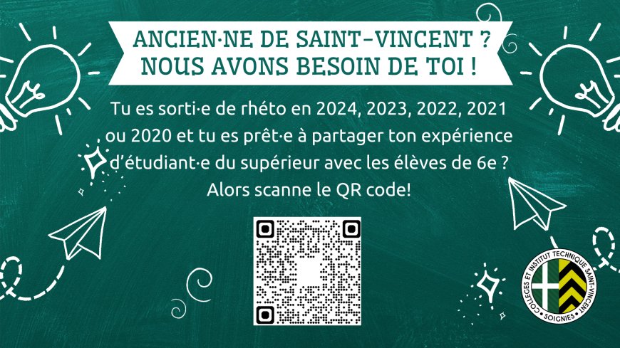 Ancien-ne du CES Saint-Vincent ? Nous avons besoin de toi !